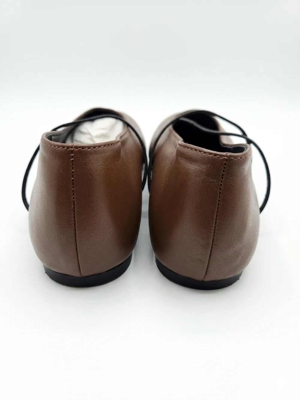 Brown Mary Jane Flats Square Toe Criss Cross Strap Ballet Shoes Size 9 NWOT